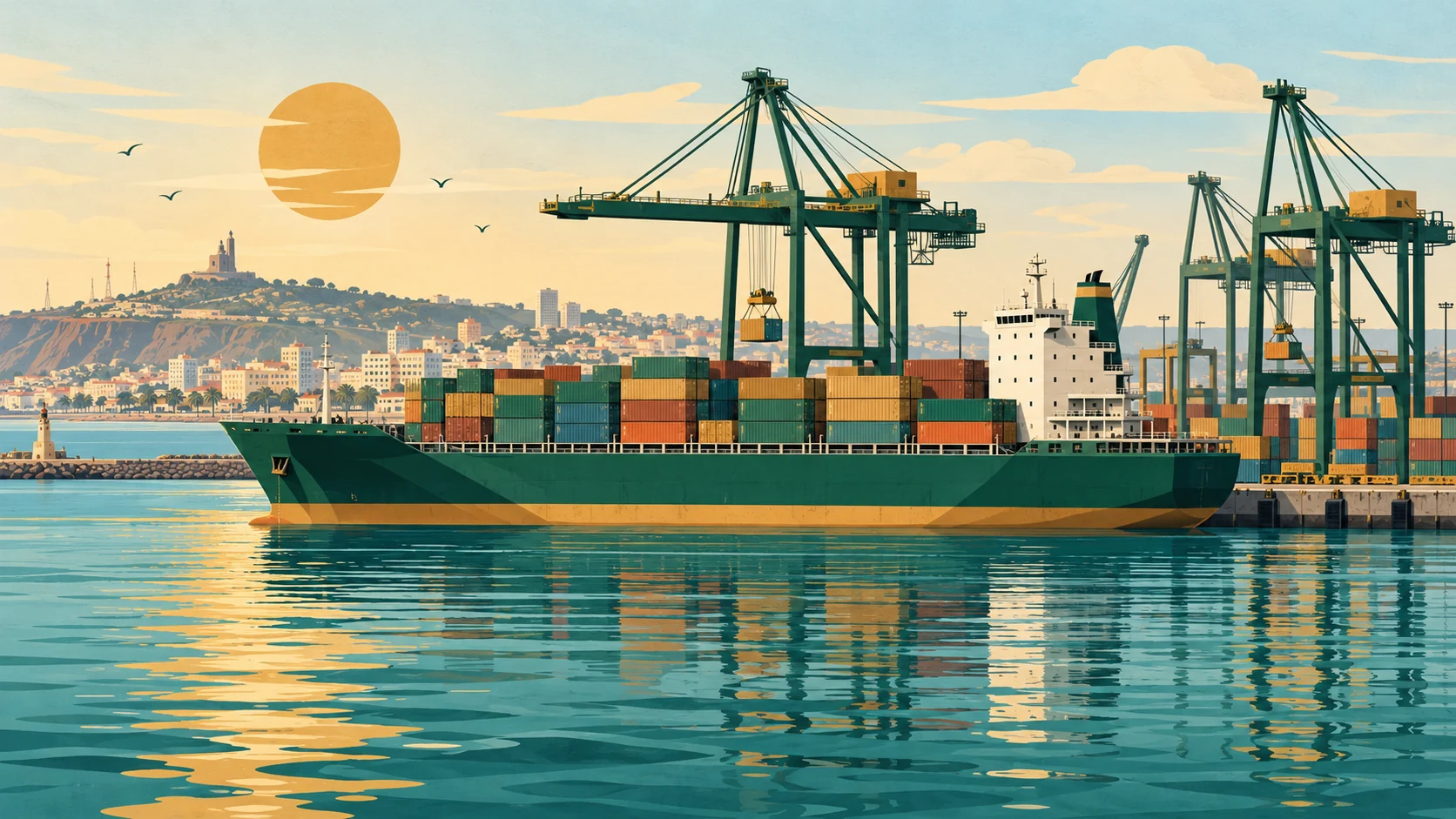 Illustration du transit maritime et du port de Dakar